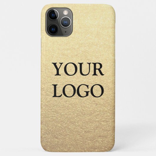カスタム シンプル クリーン ゴールド ビジネス ロゴマーク入れ Case-Mate iPhoneケース (裏面)