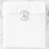 カスタム シンプル クリーン ホワイト ビジネス ロゴはここに スクエアシール (バッグ)