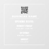 カスタム シンプル テンプレート ビジネス 営業時間 ウィンドウサイン (シート)