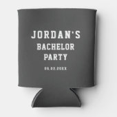 カスタム シンプル モダン クール バチェラーパーティー グレー 缶クーラー (正面)
