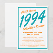 カスタム シンプル 高校 同窓会 招待状 (正面/裏面)