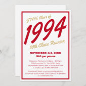 カスタム シンプル 高校 同窓会 招待状 (正面/裏面)