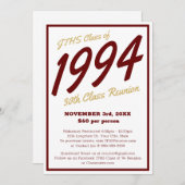 カスタム シンプル 高校 同窓会 招待状 (正面/裏面)