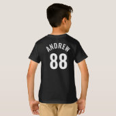 カスタム ジュニア スポーツ チーム ユニフォーム 選手番号入り Tシャツ (裏面フル)