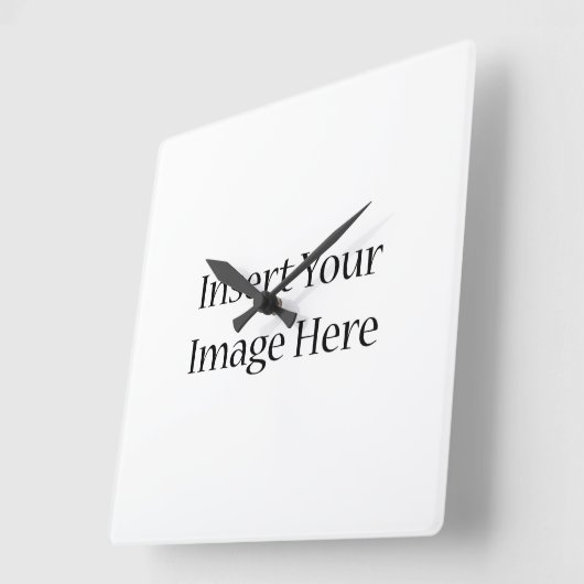 カスタム スクエア壁時計 (傾斜)