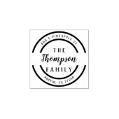 カスタム |スクリプはっきりしたトファミリ名 |差出人住所 ラバースタンプ (インプリント)