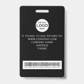 カスタム スタッフ バーコード イベント マーブリング バッジ (裏面)