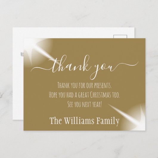 カスタム スター クリスマス ホリデー 感謝の気持ちを伝えるポストカード ポストカード (正面/裏面)