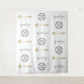 カスタム ステップ & リピート 3 ロゴ イベント バックドロップ タペストリー (正面)