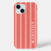カスタム ストライプ コーラル Case-Mate iPhoneケース (裏面)
