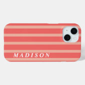 カスタム ストライプ コーラル Case-Mate iPhoneケース (裏面 (横))