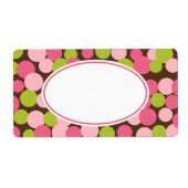 カスタム ストロベリー ライム ドット ラベル (正面)