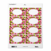 カスタム ストロベリー ライム ドット ラベル (フルシート)