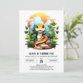 カスタム・スネーク・キッズ・バースデーパーティー 招待状 (スタンド正面)