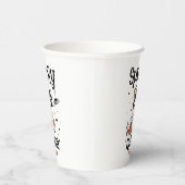 カスタム スプーキーママ ハロウィン - ゴースト、猫、かぼちゃ 紙コップ (右)