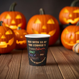 カスタム スプーキー ハロウィン トリック オア トリート 紙コップ