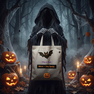 カスタム スプーキー ポー ハロウィン ブー クリュー トートバッグ