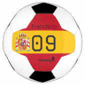 カスタム スペイン代表サッカーデザイン アスリート サッカーボール (正面)