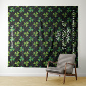 カスタム セントパトリックデイ 自撮り 背景 シャムロック タペストリー (インサイチュ(横))