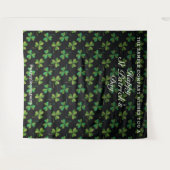 カスタム セントパトリックデイ 自撮り 背景 シャムロック タペストリー (正面(横))