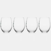 カスタム セントパトリックデーのピンナップガール シャムロック ステムなしワイングラス (左)