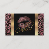 カスタム – ダスティバラグリッターリップスオンレパードスキン 名刺 (正面)