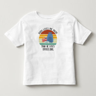 カスタム ダダは私を旅よりも愛している トドラーTシャツ
