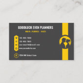 カスタム ダークグレー ブラック イエロー イベントプランニング 名刺 (裏面)