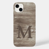 カスタム ダークブラウン ツリー ウッドグレイン ストライプ 柄 Case-Mate iPhoneケース (裏面)