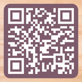 カスタム ダーク ローズ ピンク QR コード ウェブサイト アドレス URL スクエアシール