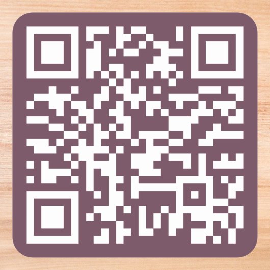 カスタム ダーク ローズ ピンク QR コード ウェブサイト アドレス URL スクエアシール