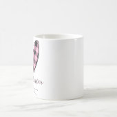 カスタム チェック柄 ウサギの耳 イースター コーヒーマグカップ (中央)