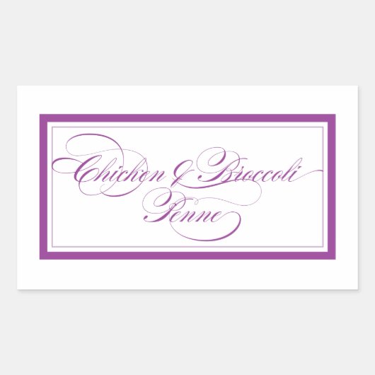 カスタム_チキン&ブロッコリーペン 長方形シール (正面)