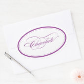 カスタム_チョコレート楕円 楕円形シール (封筒)