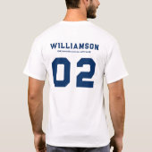 カスタム・チーム・クラブ名 Tシャツ (裏面)