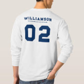 カスタム・チーム・クラブ名 Tシャツ (裏面)