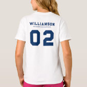 カスタム・チーム・クラブ名 Tシャツ (裏面)