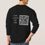 カスタム テキスト バーコード ビジネス Tシャツ (裏面)