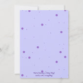 カスタム テディベア ブルーフェアリー プリンセス 招待状 (裏面)