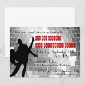 カスタム ディスコ カップル パーティー 招待状 (正面/裏面)