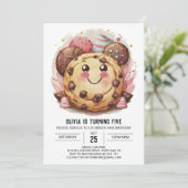 カスタム デジタル ホイimsical コーキー バースデー 招待状 (スタンド正面)