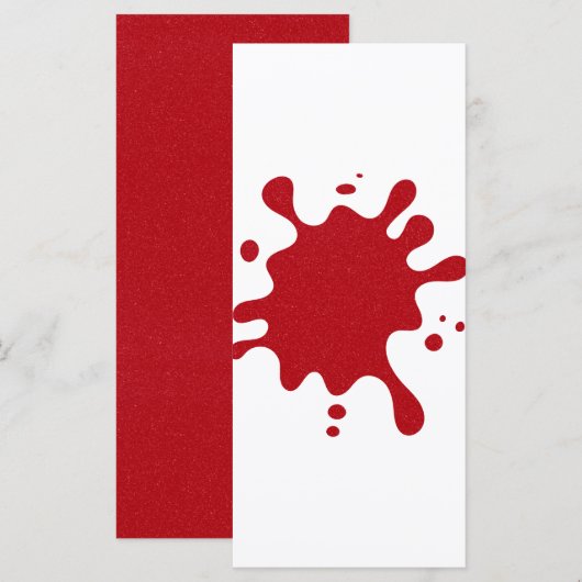 カスタム トマト レッド スプラッシュ メニュー テンプレート (正面/裏面)