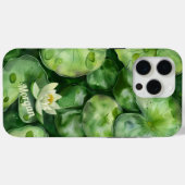 カスタム トランキル ウォーターカラー 池 | ロータス アート ギフト Case-Mate iPhoneケース (裏面 (横))