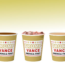 カスタム、トランプ2025黄金時代、アメリカ初 紙コップ