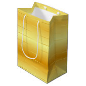 カスタム トレンディー ゴールド ルック エレガント モダン テンプレート ミディアムペーパーバッグ (正面アングル)