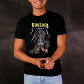 カスタム トレンディー 海賊版風 パーソナライズド 犬の写真 90年代 トライブレンドTシャツ