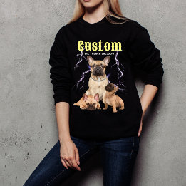 カスタム トレンディー 海賊版風 パーソナライズド 犬の写真 90年代 トライブレンドTシャツ