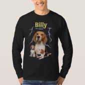カスタム トレンディー 海賊版風 パーソナライズド 犬の写真 90年代 Tシャツ (正面)