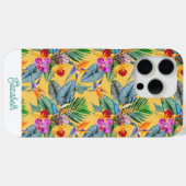 カスタム トロピカル バード オブ パラダイス & オーキッド サマー Case-Mate iPhoneケース (裏面 (横))