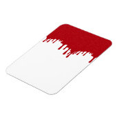 カスタム ドリッピング レッド マグネット - 大胆でクリーンなルックス (左側)